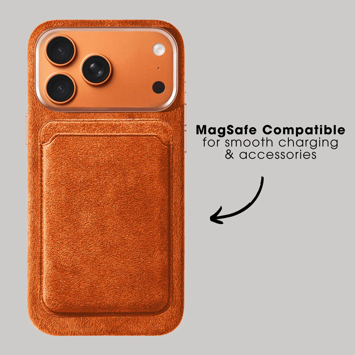 Real ALCANTARA Magnetic Card Holder For iPhone 17 16 15 Pro Max With Magsafe Alcantara Wallet Case Orange/Blue Leather Bag