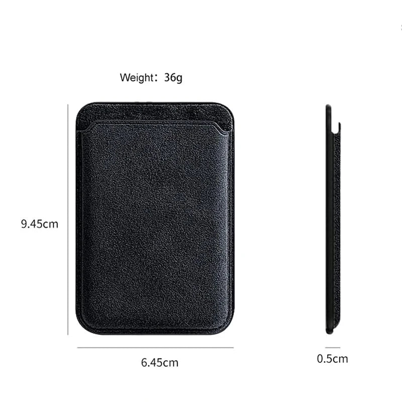 Real ALCANTARA Magnetic Card Holder For iPhone 17 16 15 Pro Max With Magsafe Alcantara Wallet Case Orange/Blue Leather Bag